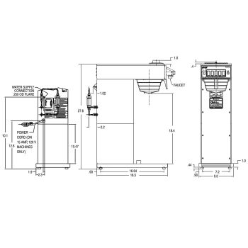 BUNN COFFEE MAKER Automatic - Airpot or Thermal (CWT15-TS) COMMERCIAL* - Kenya Brand Coffee